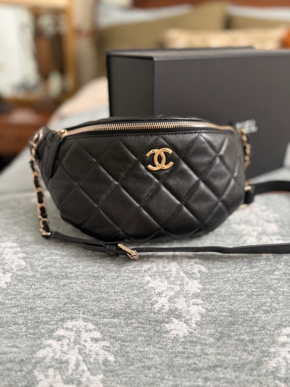 Chanel quilted lambskin belt bag